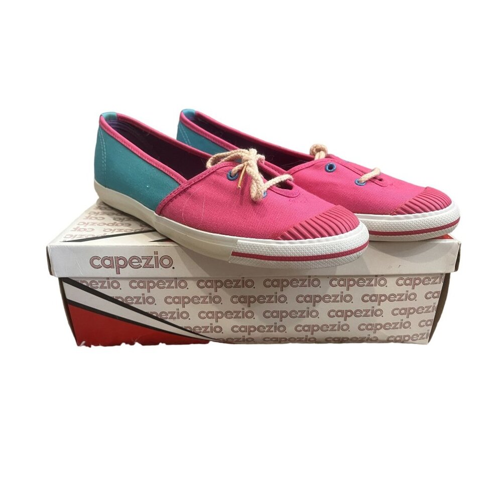Vintage CAPEZIO Aquamarine Pink Combo Shoes Women's Size 9 IN BOX